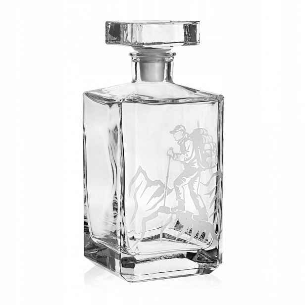 Skleněná karafa na whisky a koňak značky Polské hory 700 ml