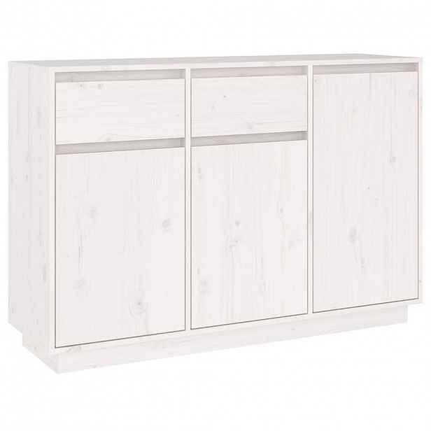 vidaXL Příborník bílý 110 x 34 x 75 cm masivní borové dřevo