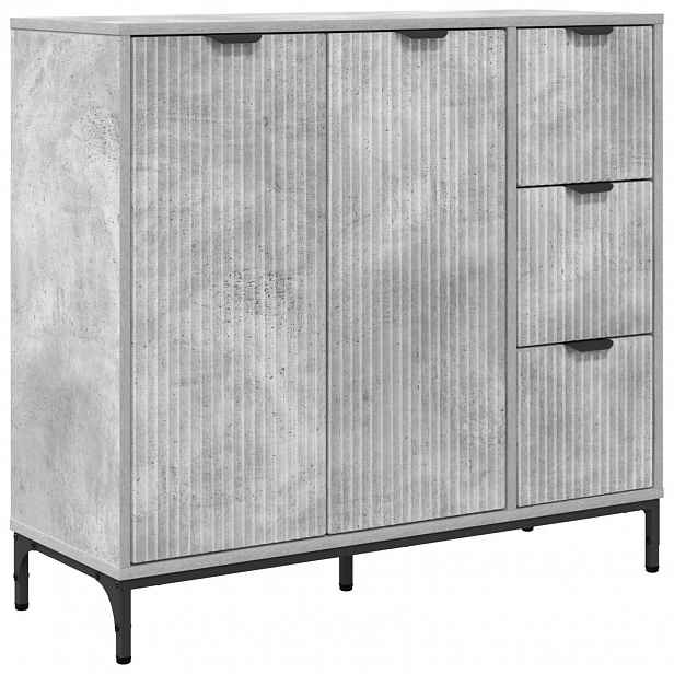 vidaXL Servírovací skříň Betonově šedá 89,5 x 33 x 82 cm