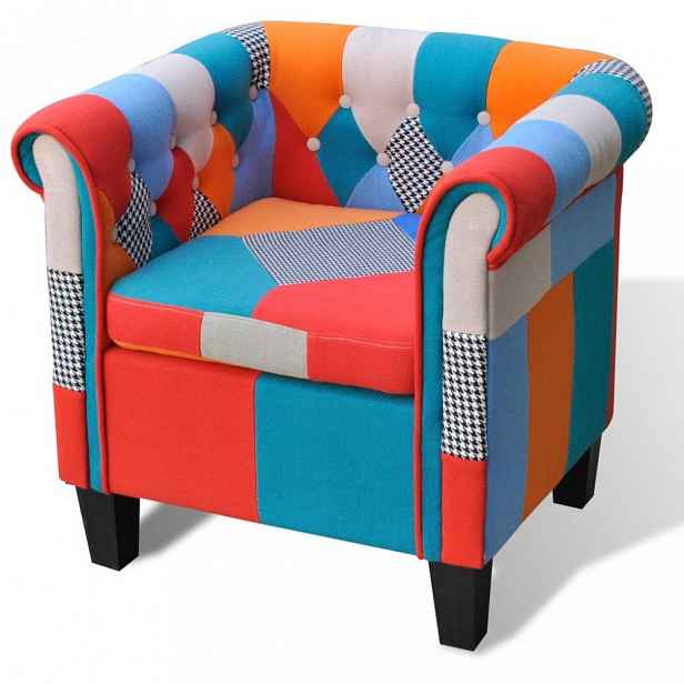 Křeslo vícebarevný patchwork