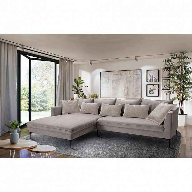 Livetastic ROHOVÁ SEDAČKA, textil, šedohnědá