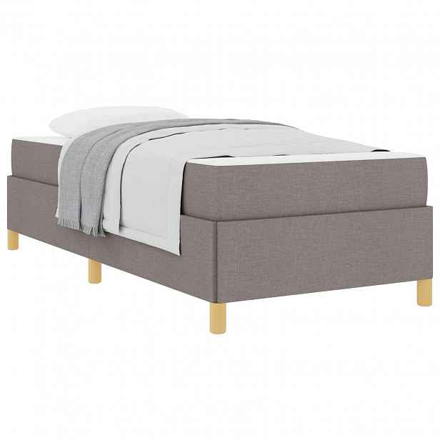 vidaXL Rám postele Taupe 90 x 190 cm textil