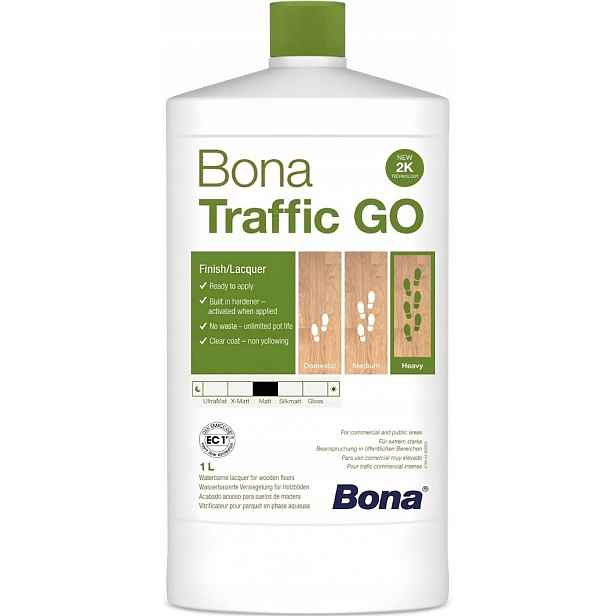 Lak na dřevěné podlahy Bona Traffic Go mat 1L