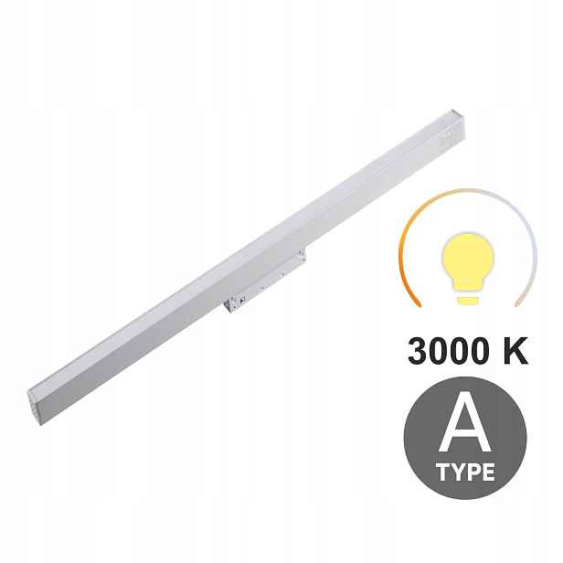 Lineární reflektor Bílý Led Flood 20W 3000K Teplý Typ A Smart Track 48VDC