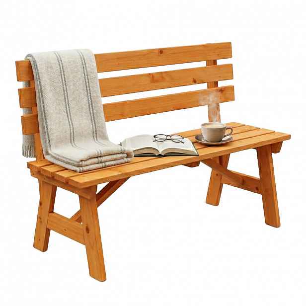 Relaxdays LAVICE oranžová s opěradlem pro 2 osoby