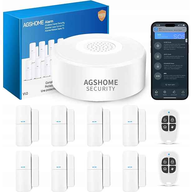 Sada Alarmů Agshome 11-DÍLNÁ Wi-fi Smart Alarm Inteligentní Wi-fi