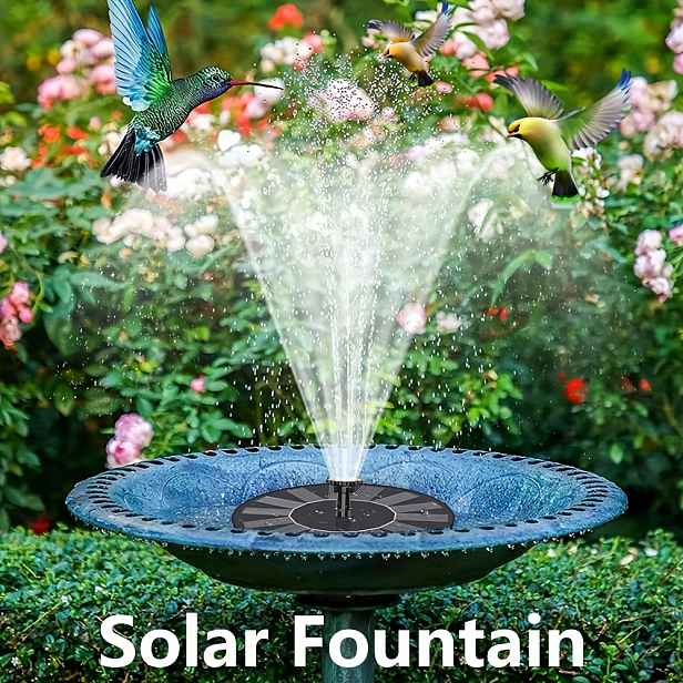 TEMU 1 ks Solární plovoucí fontána, plovoucí solární fontána, zahradní vodní fontána, dekorace bazénu, fontána napájená solárním panelem pro zahradu,