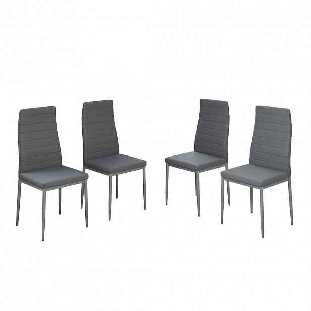 Vicco ŽIDLE JÍDELNY Grand Šedá 42.5 x 48 cm Sada 4 kusů