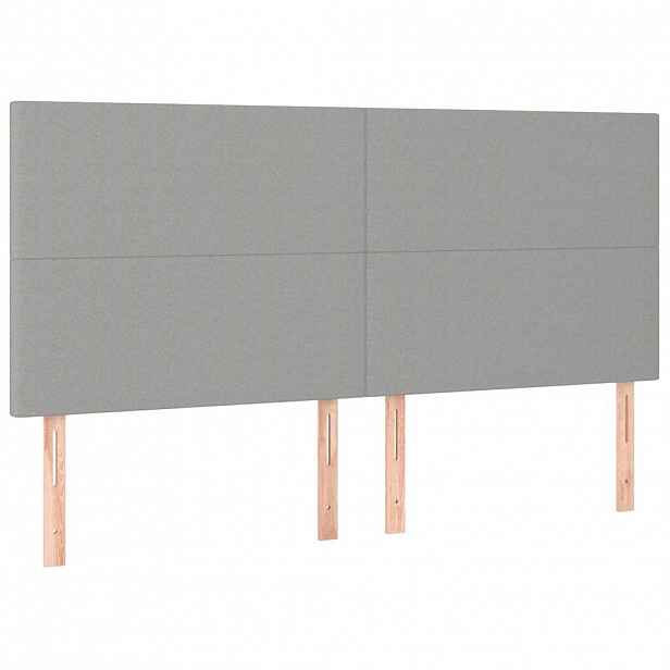 vidaXL Čelo postele světle šedé 160x5x118/128 cm látkové