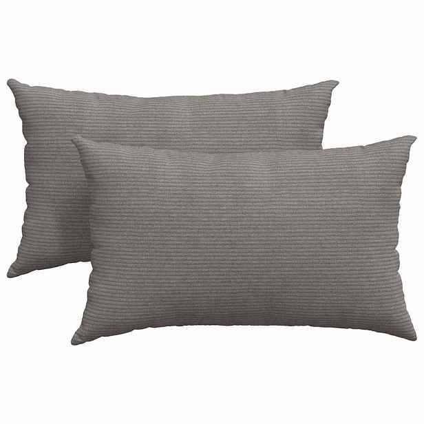 vidaXL Pohovkové polštáře 2 pcs Světle šedá 50 x 30 cm Žebrovaná látka