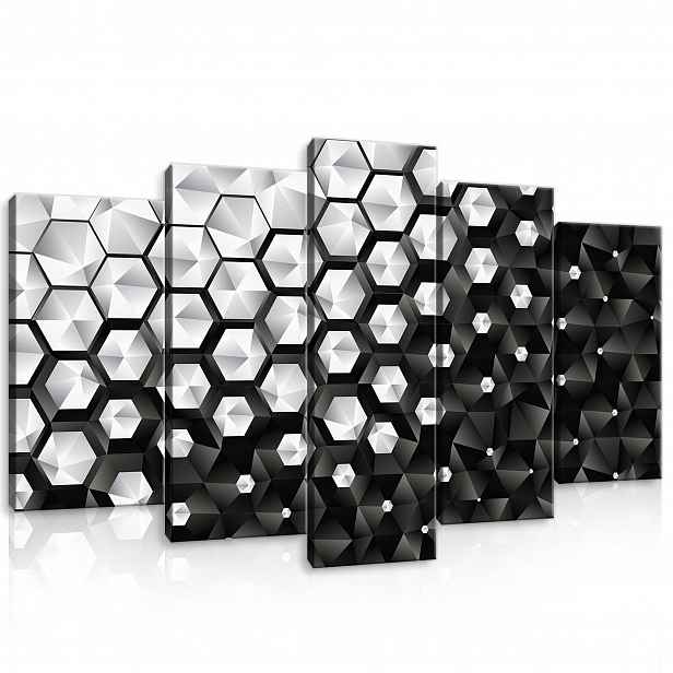 Geometrický Obraz 5 Částí Velký Na Plátně Stěna Ložnice Obývací Pokoj 100x60