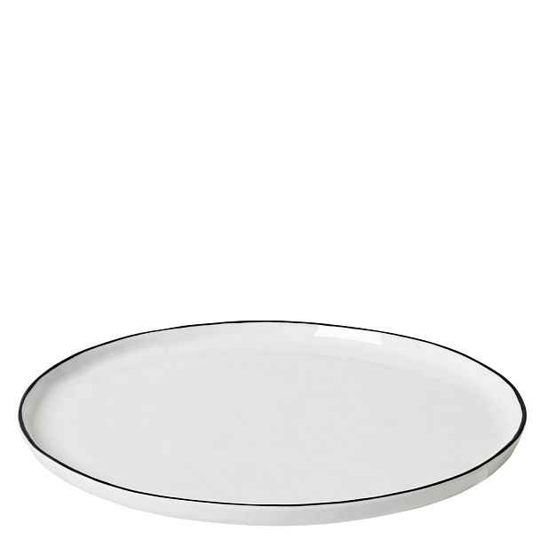 Mělký talíř 28 cm Broste SALT - bílý/černý
