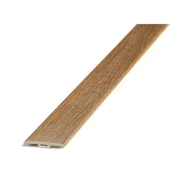Podlahová přechodová lišta T-LINE Victoria 1,2 m, 1200x35 mm, hnědá, Egibi