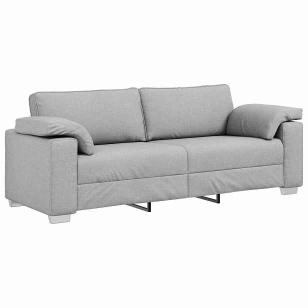 vidaXL 3-místné sofa Oblačno šedá 220 cm textil
