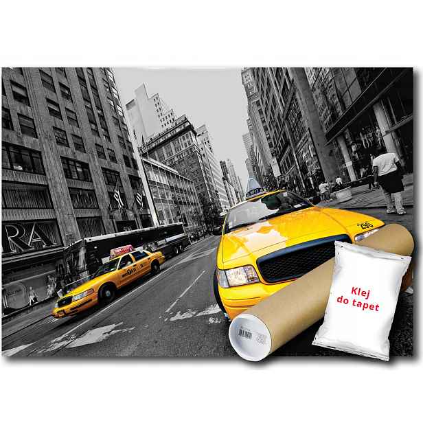 Vinylová fototapeta Město Usa New York Ulice Taxi Žlutá taxi 152x104