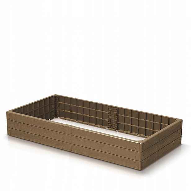Zahradní záhon, záhon, zeleninový záhon Base Woody, hnědá barva