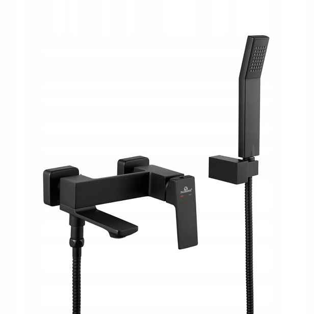 Vanová baterie Korfu černá G3/4 minimalistická vanová armatura