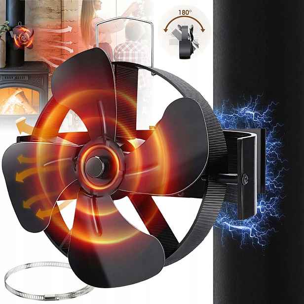 Termoelektrický Krbový Ventilátor Napájený Teplem, Krbový Ventilátor