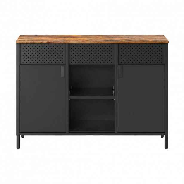 Boxxx KOMODA, hnědá, černá, 110/76/40 cm