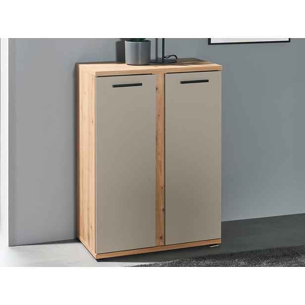 Úložná skříňka Kanada 68 cm, dub artisan/kašmírová béžová