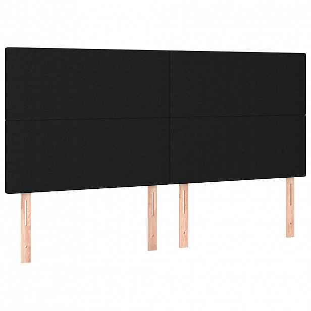 vidaXL Čelo postele černé 160x5x118/128 cm látkové