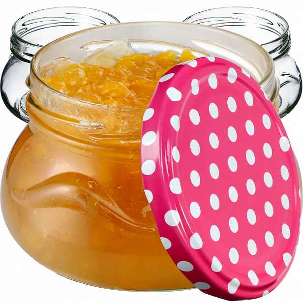 50x Zavařovací Sklenice 300ml Na Zavařeniny Džem Šroubovací Víčko FI82