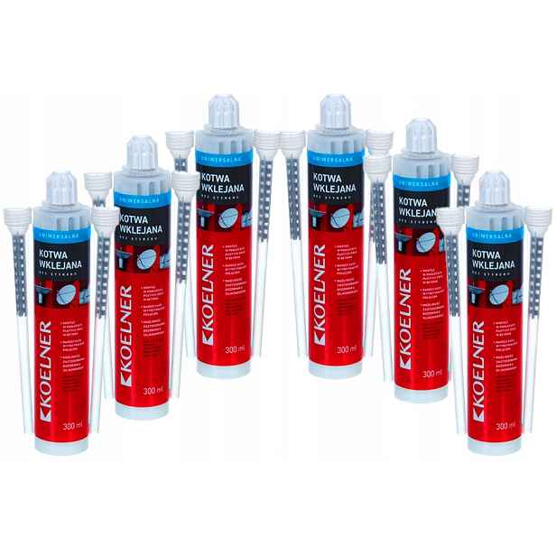 Chemická vlepovací polyesterová kotva univerzální Koelner Kem-psf 300 ml 6x