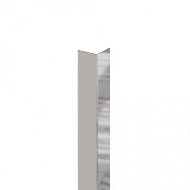 Lišta rohová Eviso silver lesk, nerez PVD, délka 270 cm, výška hrany 20 mm, KASM0002