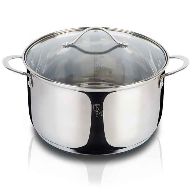 BERLINGER HAUS - Hrnec nerez a skleněná poklička 24cm/6l