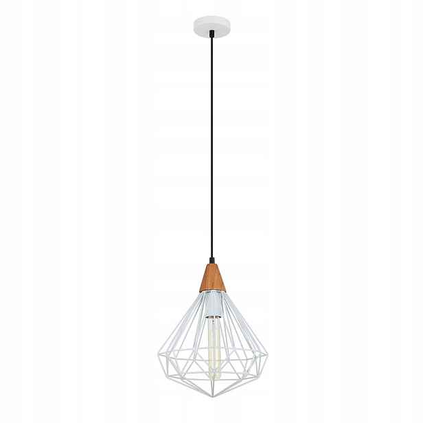 Italux Maelle Závěsná lampa Bílá E27, Industriální, nastavitelná, 40W