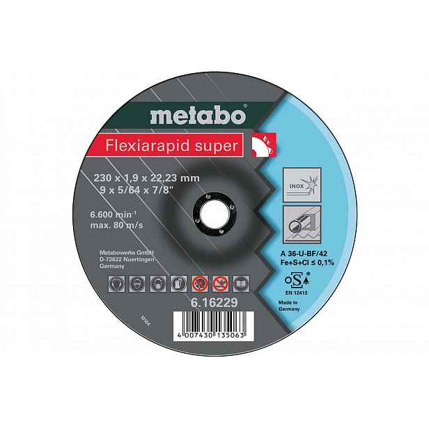 Metabo - Řezný kotouč na nerezovou ocel 230x22,3 mm 616229000