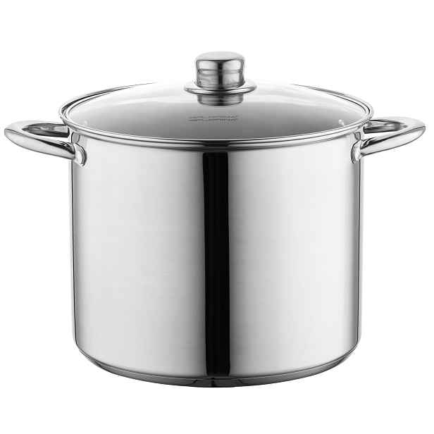 Velký Hrnec Z Nerezové Oceli Nerezové Oceli Caro 20 CM 4,4 L Víčko Indukční