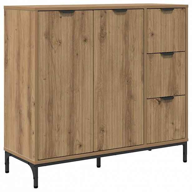vidaXL Servírovací skříň Artisanový dub 89,5 x 33 x 82 cm