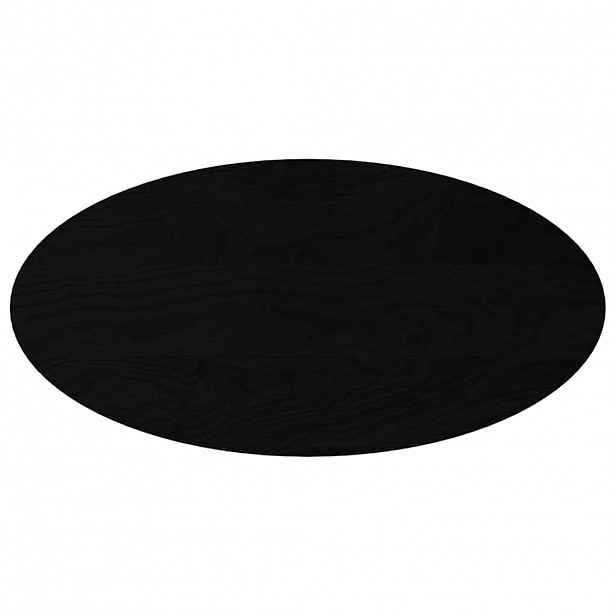 vidaXL Stolní deska tmavě hnědá 100x50x4 cm masivní dub oválný