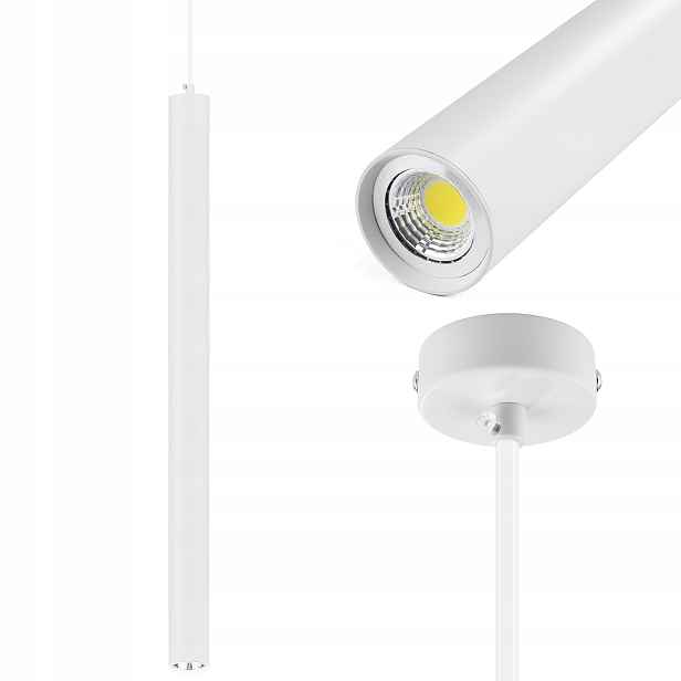 Závěsná Stropní Led Lampa Tuba Cylinder Trubka Zwis Spot Slim Metal 8W 80cm