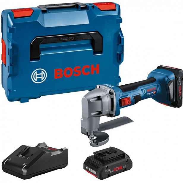 Bosch - 18V AKU nůžky na kov, 2x aku 4,0 Ah ProCORE, nabíječka 0601926301