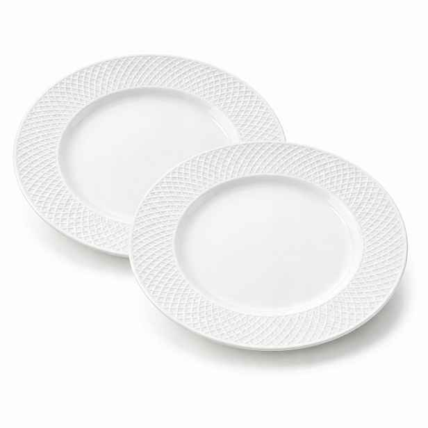 Jídelní talíř kulatý 28 cm z bílého porcelánu Wilmax, sada 2 ks