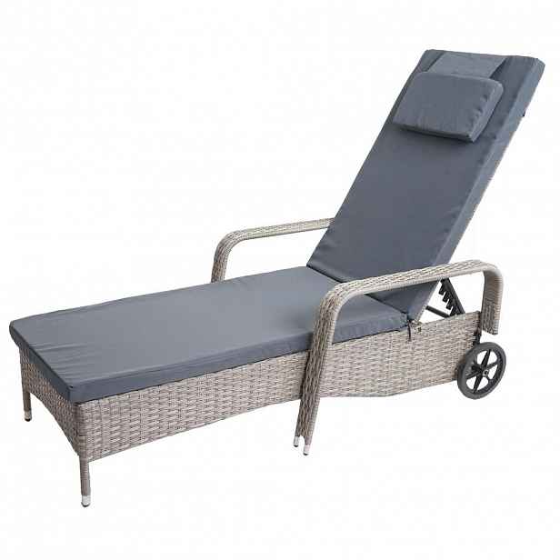 MCW POLY-RATTAN LEHÁTKO Šedá, Šedá