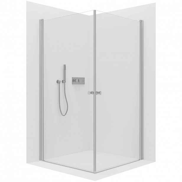 Sprchový kout Antelo Duo L/P - 6 mm - chrom, transparentní sklo - 120x120x190 cm - otočný