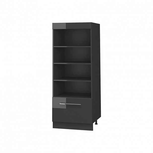 Vicco KUCHYŇSKÝ REGÁL Fame-Line, Antracitový vysoký lesk/Antracit, 60 cm