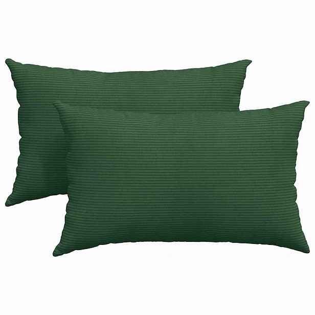 vidaXL Pohovkové polštáře 2 pcs Tmavě zelená 50 x 30 cm
