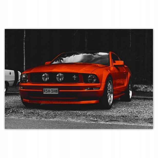 Plakáty 185x125 Červený Ford Mustang