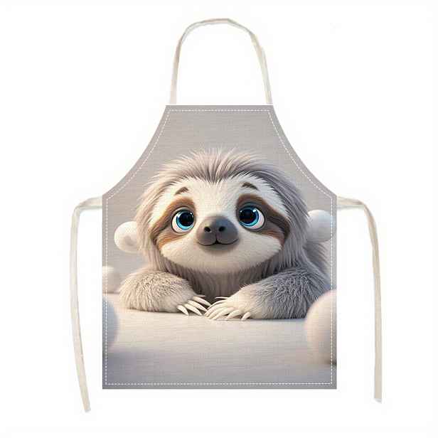 TEMU 1 ks Kuchyňská zástěra s potiskem zvířete Koala Unisex Kuchyňské potřeby, Módní a pohodlná, Snadná údržba