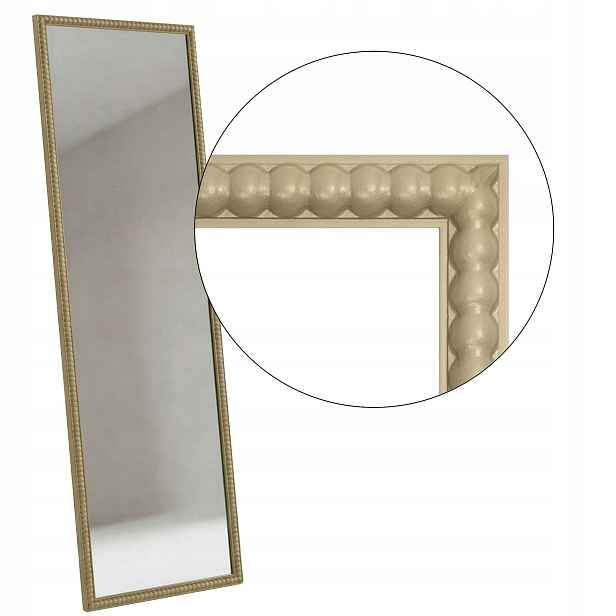 Zrcadlo stojící v rámu Přírodní Bubbleové dřevo 161x41 165x45 šalvěj