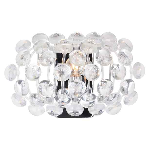 Glamour nástěnné svítidlo s krystaly Reality Therica 40W E14 IP20 Chromované