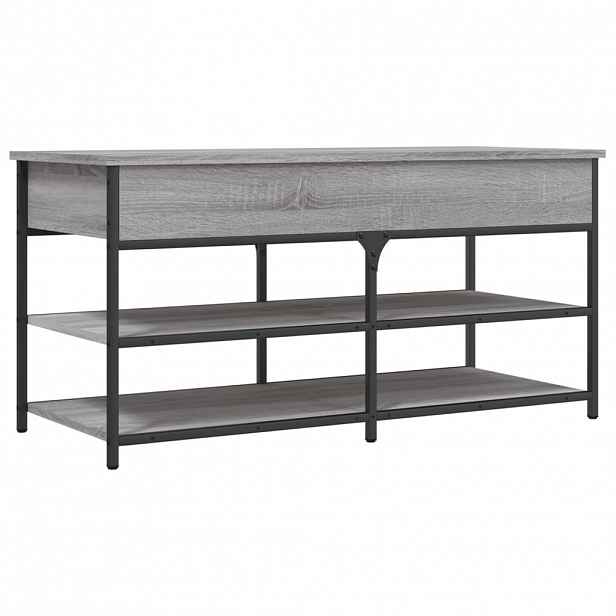 vidaXL Lavice s botníkem šedá sonoma 100x42,5x50 cm kompozitní dřevo