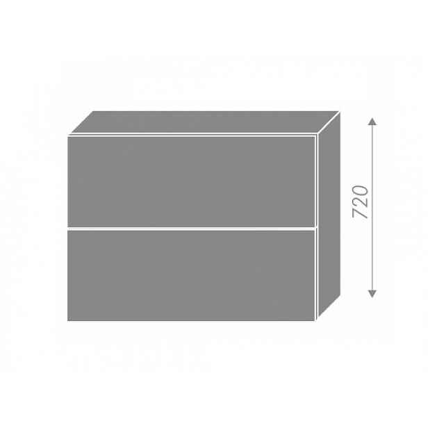 PLATINUM, skříňka horní W8B 90 AV, korpus: bílý, barva: black