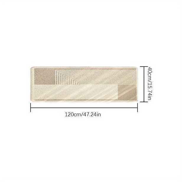 TEMU 1000g+10mm Imitace Kašmírového Japonského Krémového Stylu Koberec, Béžová Linka Noční Stolní Koberec, Dekorace do Ložnice Nadýchaný Měkký