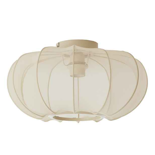 Krémové stropní svítidlo s textilním stínidlem ø 40 cm Plumalia – Light & Living