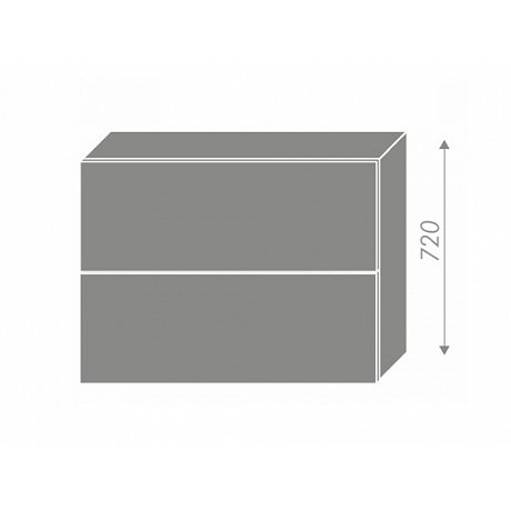 PLATINUM, skříňka horní W8B 90 AV, korpus: bílý, barva: black